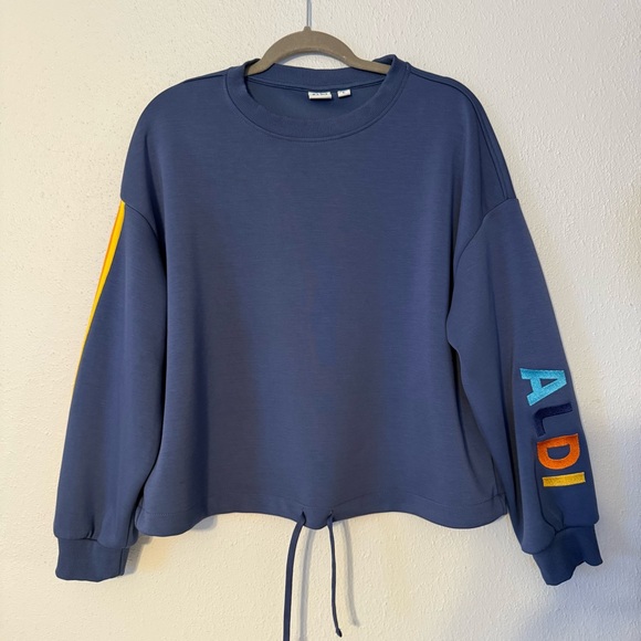Aldi Sweatshirt with Colorful Sleeve Design - Picture 2 of 4